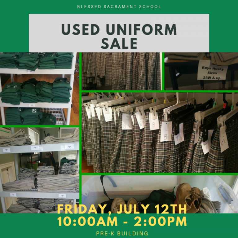 Used Uniform Sale-FRIDAY - Blessed Sacrament Catholic School