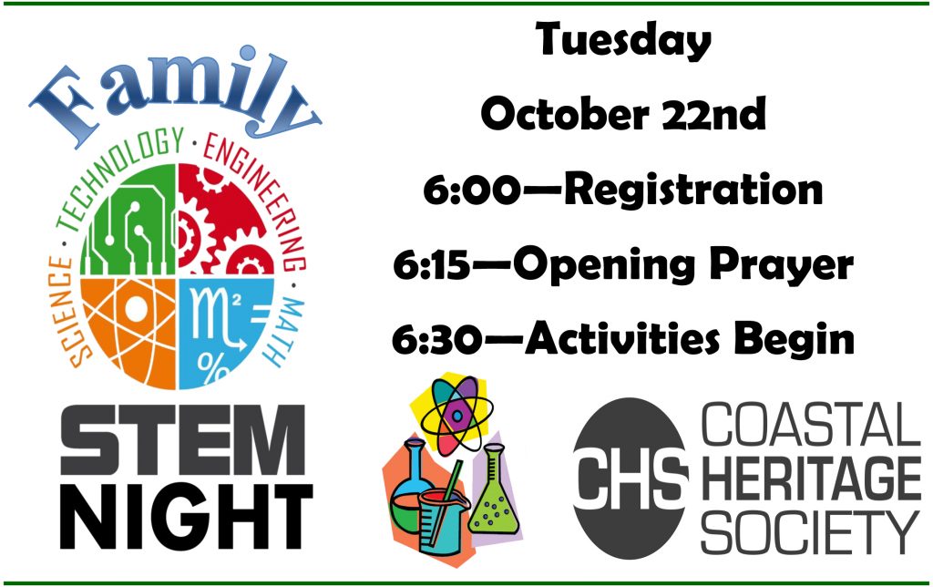 Family STEM Night, Tues., Oct. 22nd 