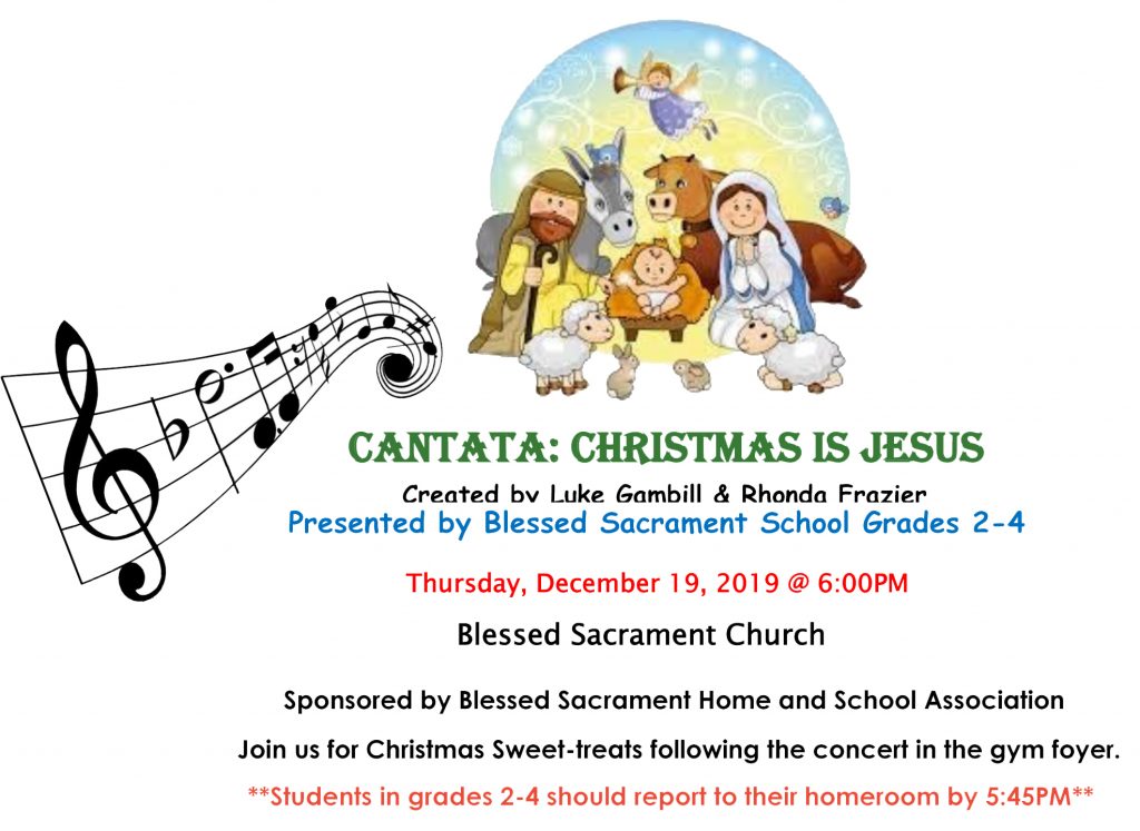 Christmas Cantata, THIS Thursday, Dec. 19th @ 6:00 p.m.