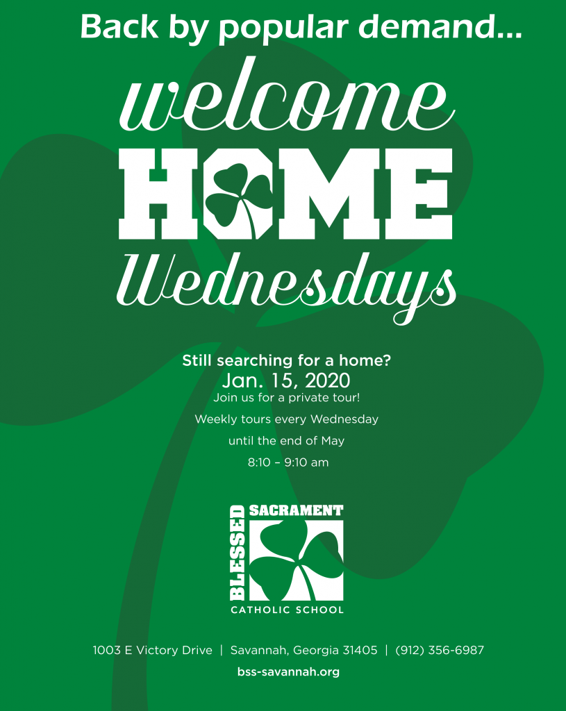 JOIN US, Wed. Jan. 15th @ 8:10 for WELCOME HOME WEDNESDAYS!  Private tours for prospective parents. 
