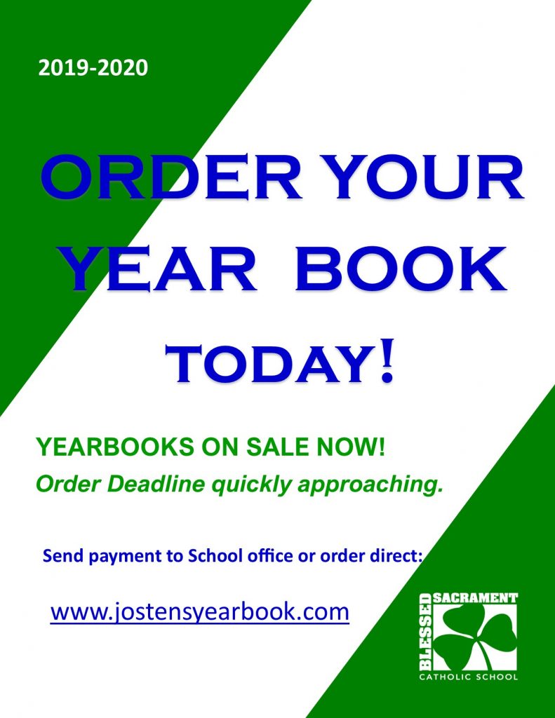 Yearbook order dealing quickly approaching!   Don't miss your chance to preserve the memories of the 2019-2020 School year forever!
